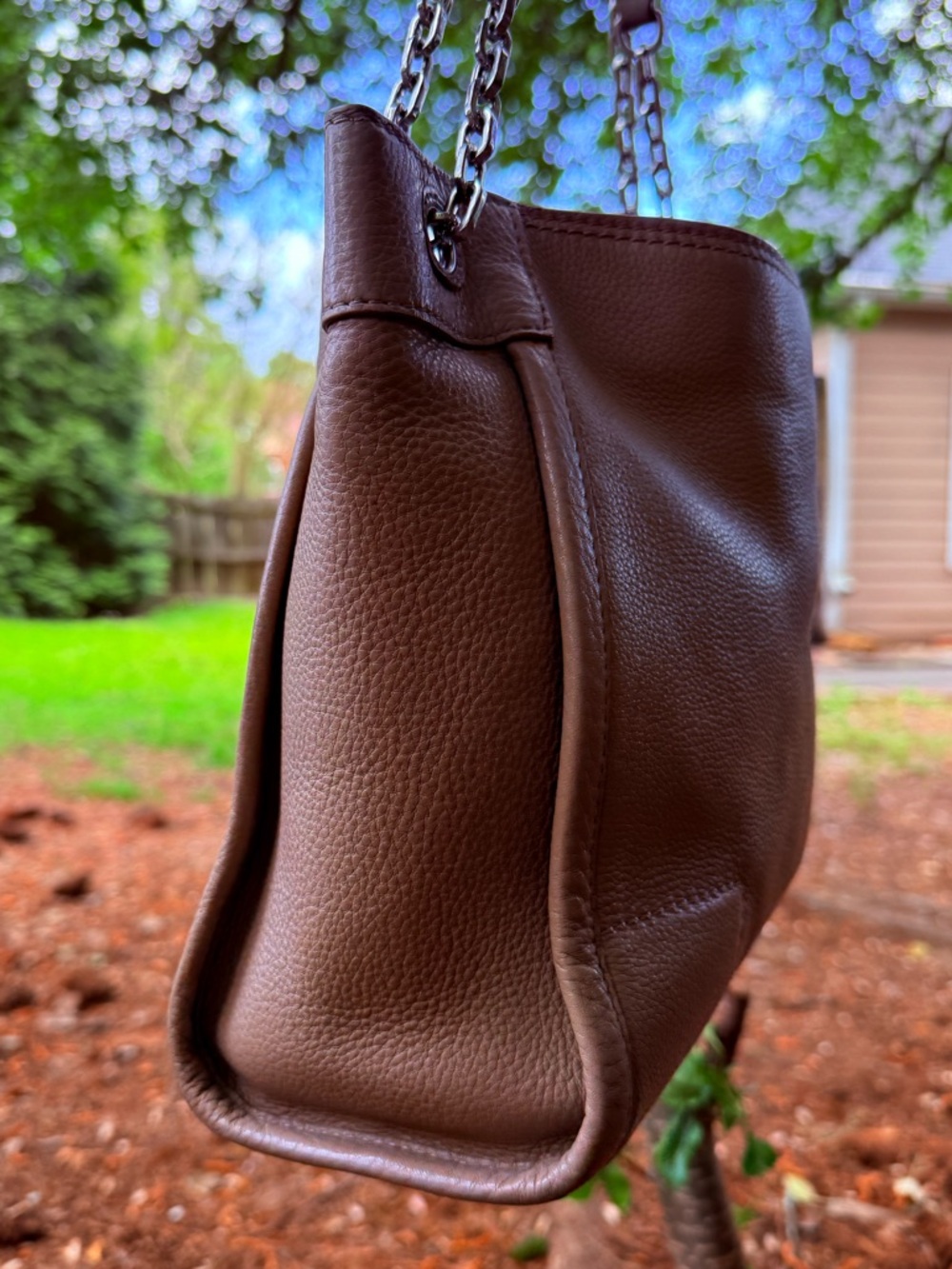 Tory Burch Britten Slouchy Tote - French Gray - Picture 3 of 12